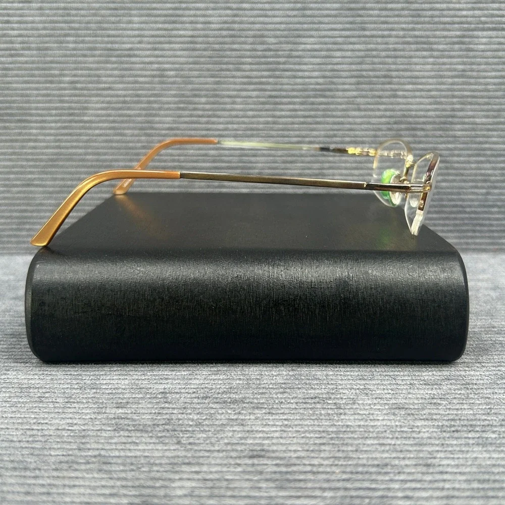 UR it Silver Semi-Rimless Y2k Eyeglass Frames Gold Amber 50-18-135 C2 Korea